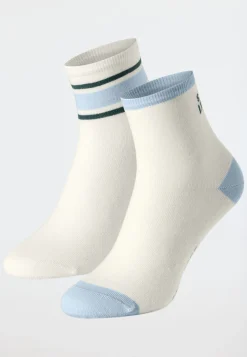 Damensocken 2er-Pack mittelhoch weiß - Fashion