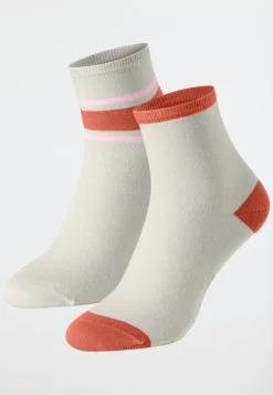 Damensocken 2er-Pack mittelhoch hellgrau - Fashion
