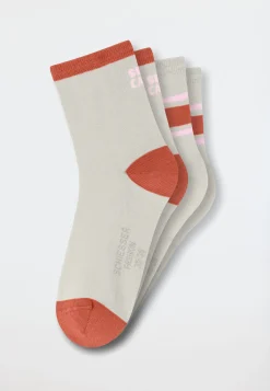 Damensocken 2er-Pack mittelhoch hellgrau - Fashion