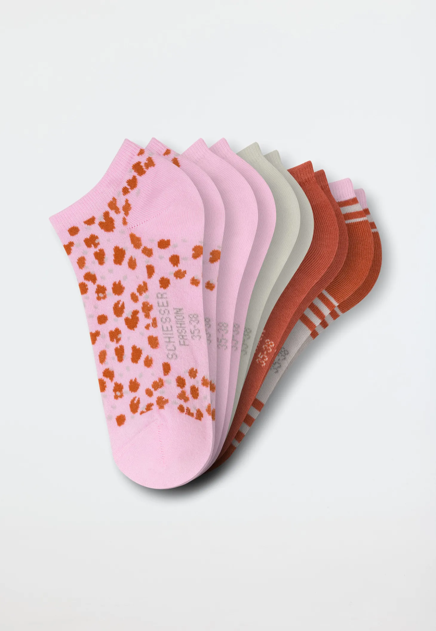Damensocken Sneaker 5er-Pack mehrfarbig - Fashion
