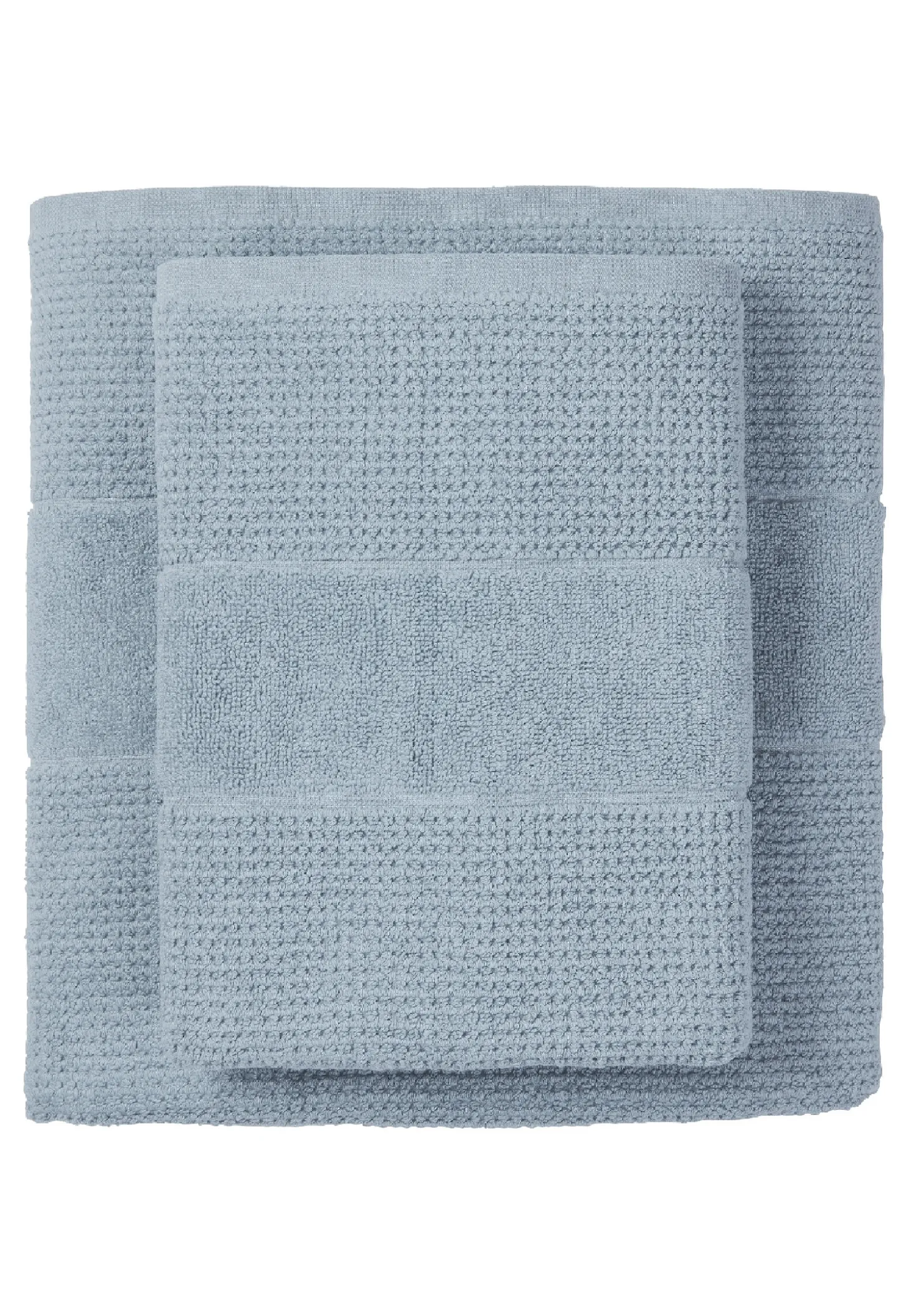 Duschtuch 2er-Pack 70x140 cm blaugrau - SCHIESSER Home