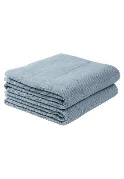 Duschtuch 2er-Pack 70x140 cm blaugrau - SCHIESSER Home