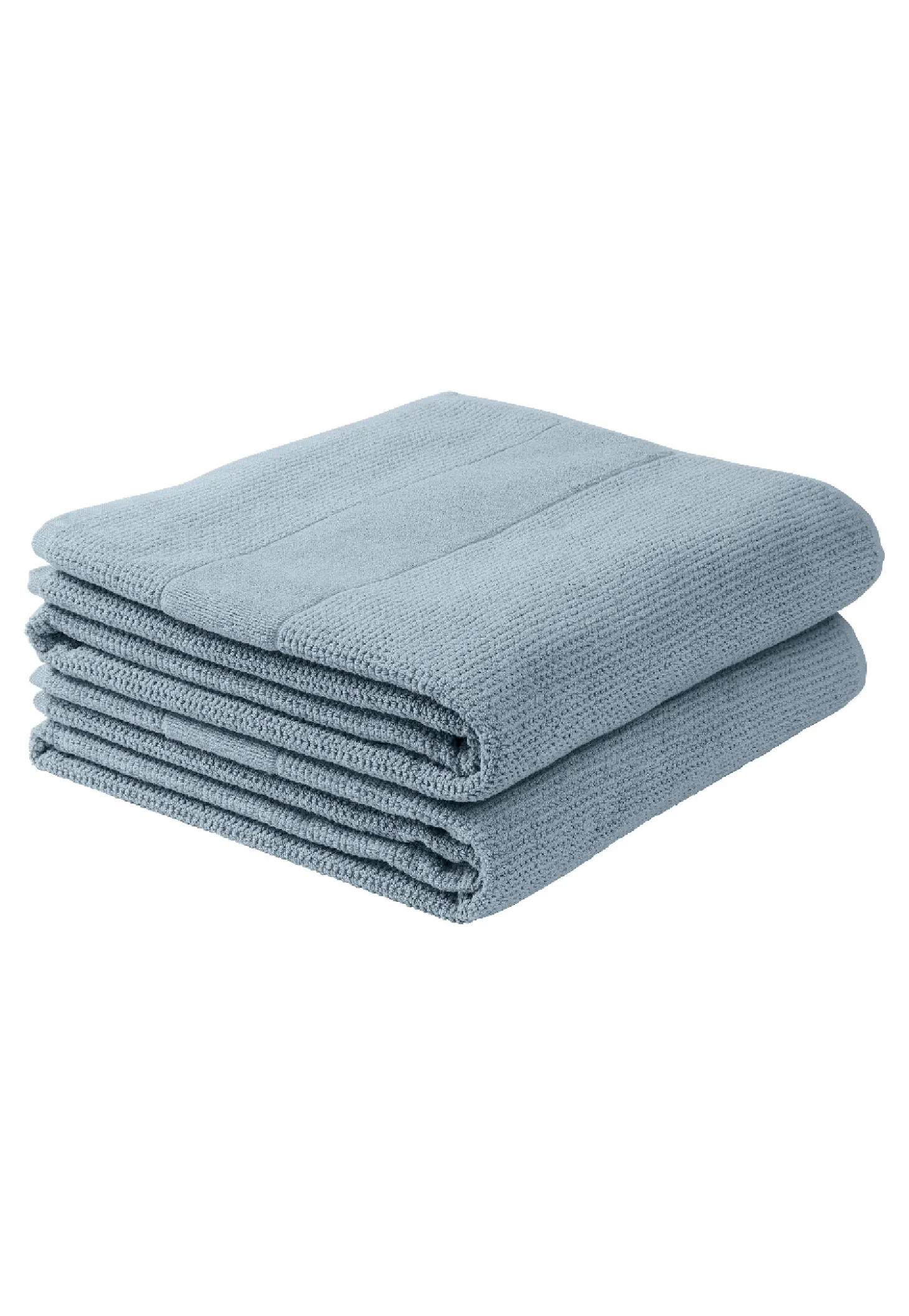 Duschtuch 2er-Pack 70x140 cm blaugrau - SCHIESSER Home