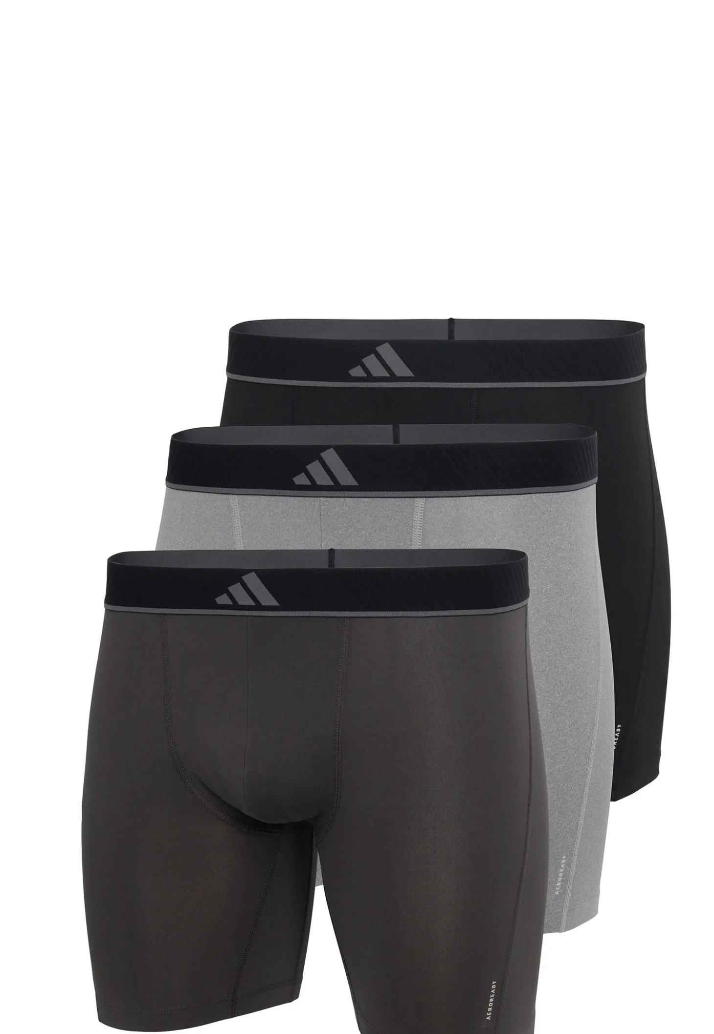 Enge Boxershorts 3er-Pack Schwarz/Grau - ADIDAS
