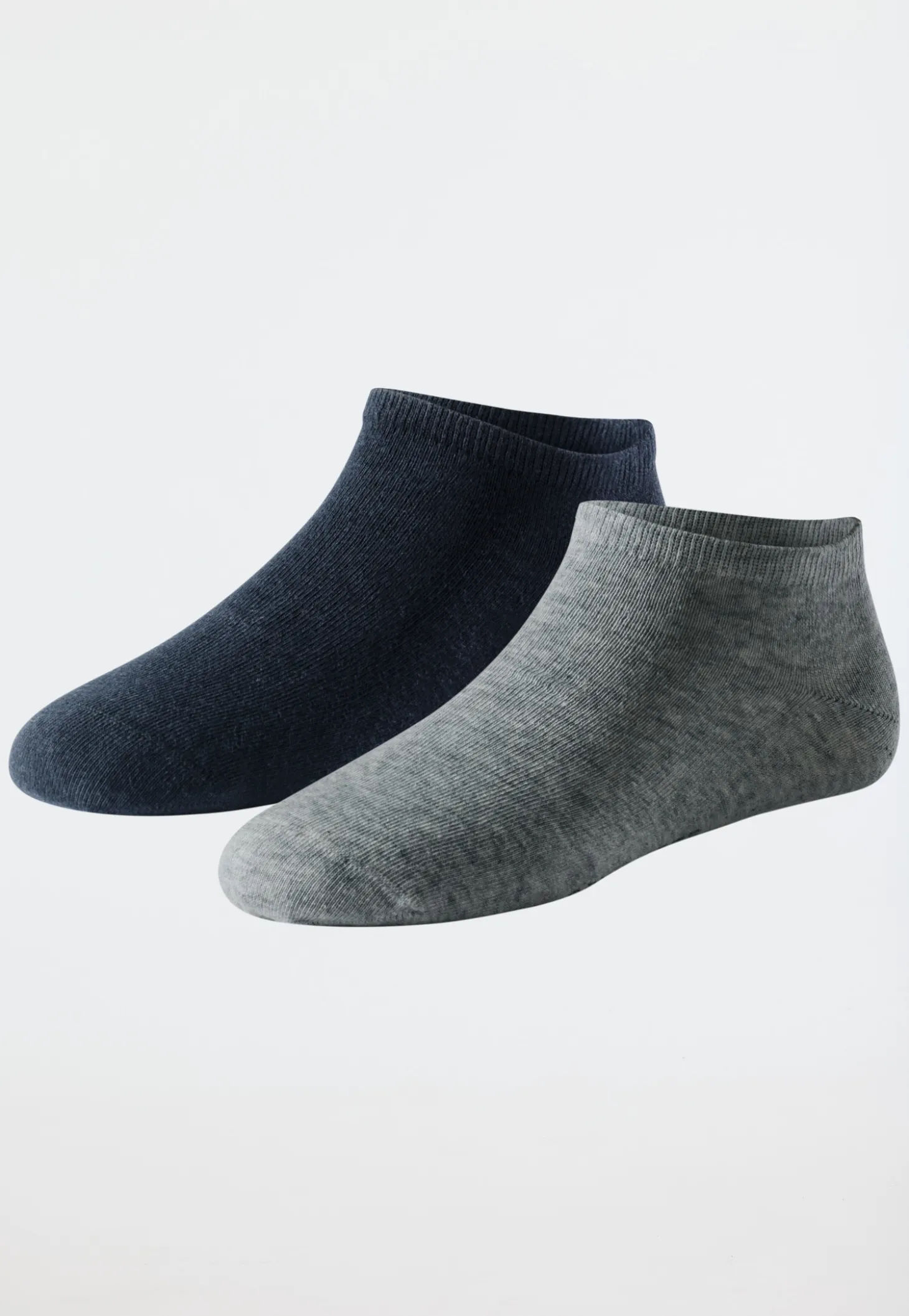 Herrensneaker-Socken 2er-Pack nachtblau/grau meliert - 95/5