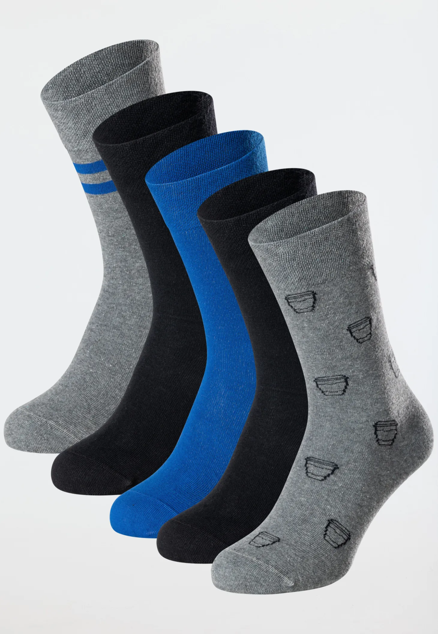 Herrensocken 5er-Pack mehrfarbig - Fashion