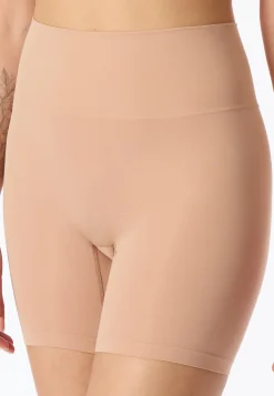 High Waist Biker Shorts seamless Jersey maple - Seamless Contouring