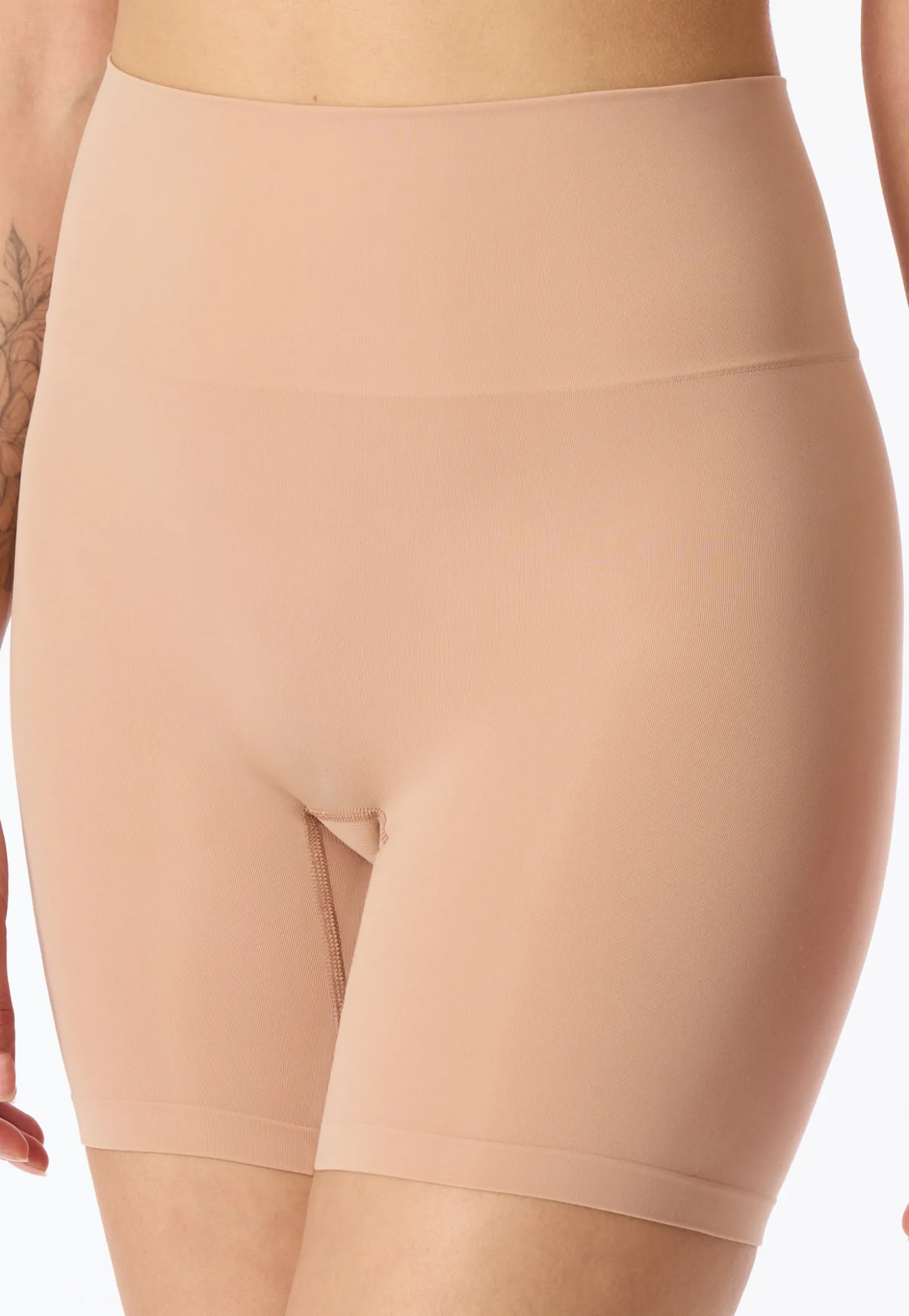 High Waist Biker Shorts seamless Jersey maple - Seamless Contouring