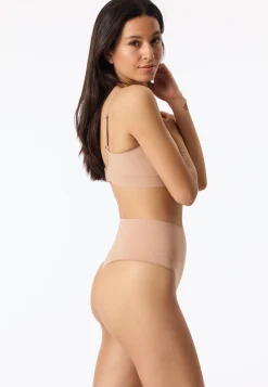 High Waist Cheeky String seamless Jersey maple - Seamless Contouring