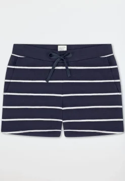 Hose kurz dunkelblau gestreift - Mix+Relax