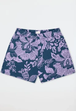 Hose kurz Heavy Single Jersey Blumen multicolor - Mix+Relax