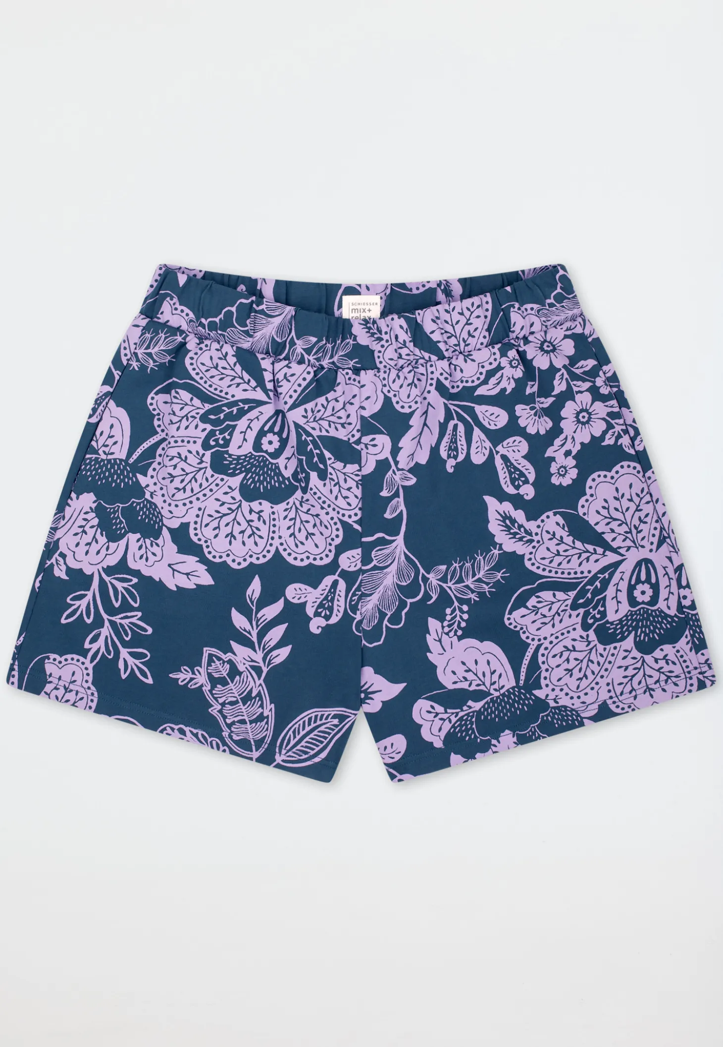 Hose kurz Heavy Single Jersey Blumen multicolor - Mix+Relax