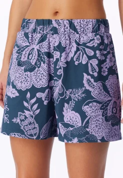 Hose kurz Heavy Single Jersey Blumen multicolor - Mix+Relax