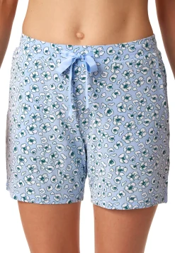 Hose kurz hellblau gemustert - Mix+Relax