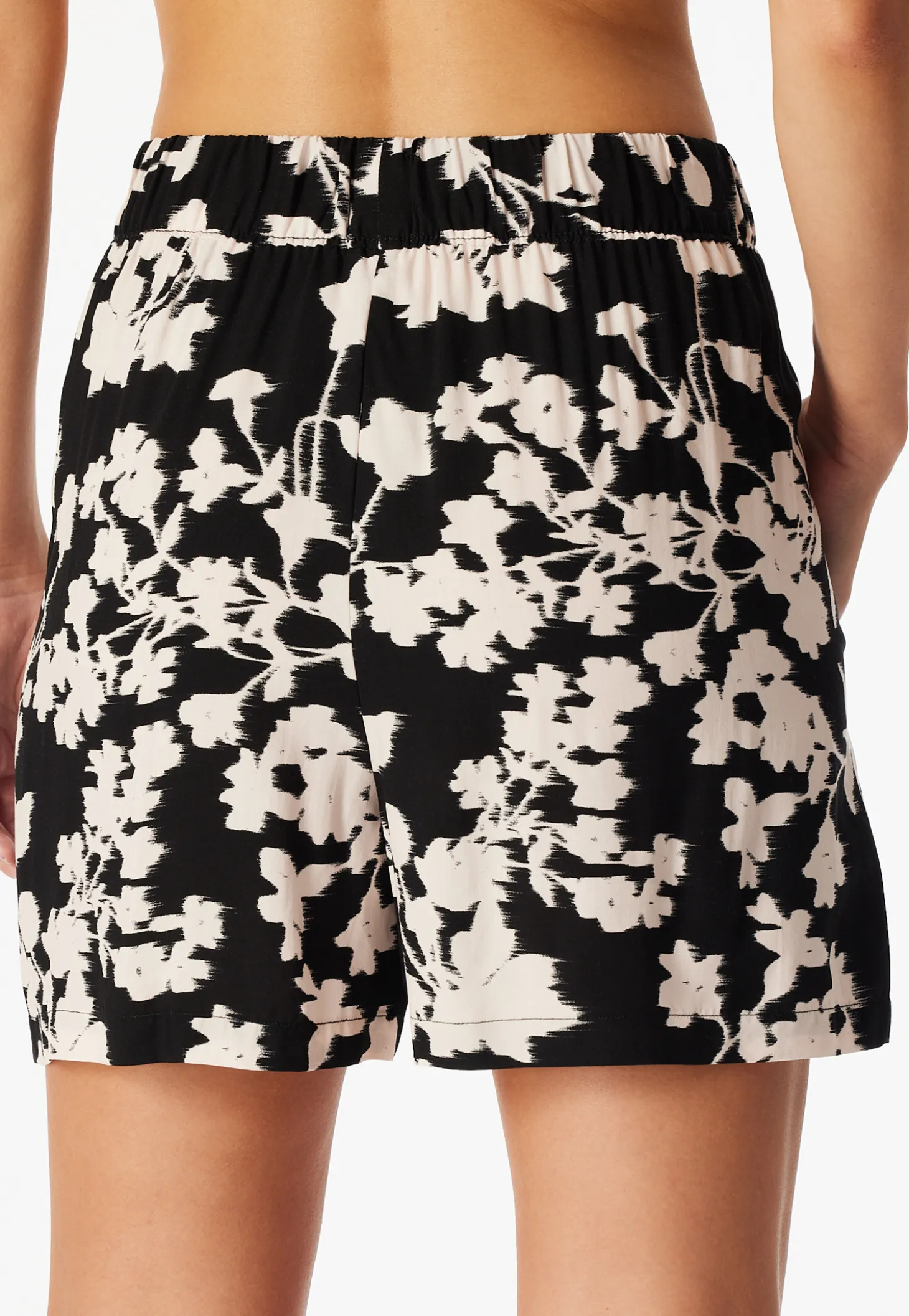 Hose kurz Viskose-Webware Blumen multicolor Mix+Relax