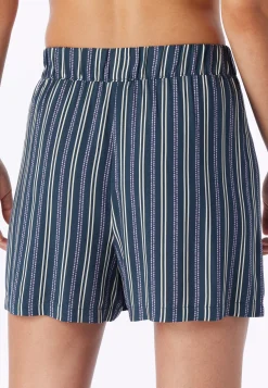 Hose kurz Viskose-Webware Streifen multicolor  Mix+Relax