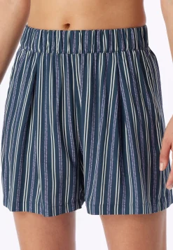 Hose kurz Viskose-Webware Streifen multicolor  Mix+Relax