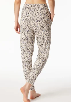 Hose lang Bündchen Blumen multicolor - Mix+Relax