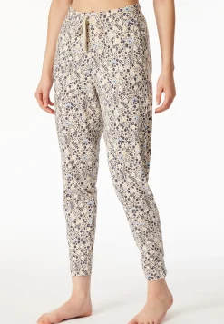 Hose lang Bündchen Blumen multicolor - Mix+Relax