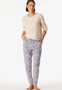 Hose lang Bündchen Blumen multicolor - Mix+Relax