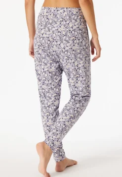Hose lang Bündchen Blumen multicolor - Mix+Relax