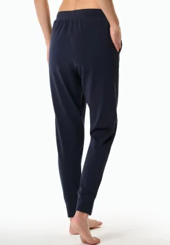 Hose lang Bündchen dunkelblau - Mix+Relax