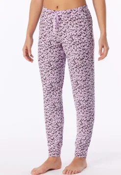 Hose lang Bündchen Federn multicolor - Mix+Relax