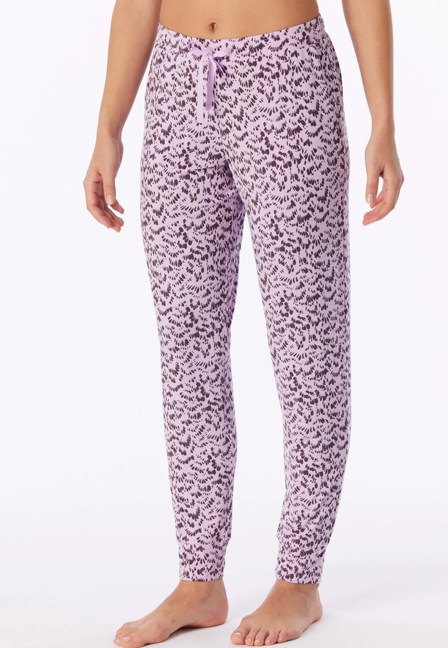 Hose lang Bündchen Federn multicolor - Mix+Relax