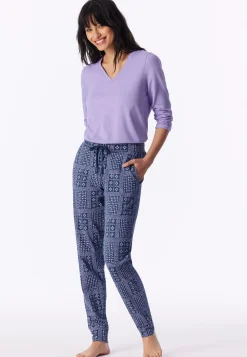 Hose lang Bündchen multicolor bedruckt - Mix+Relax