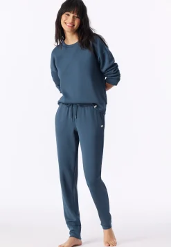 Hose lang Doubleface Bündchen deep blue - Mix+Relax