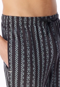 Hose lang eisblau bedruckt - Mix+Relax
