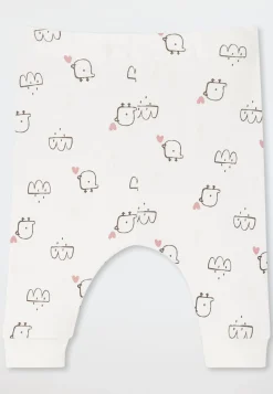 Hose lang 3er-Pack Feinripp mehrfarbig - Baby