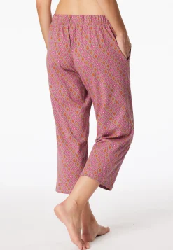 Hose 3/4-lang fuchsia gemustert - Mix+Relax
