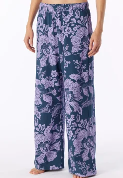 Hose lang Heavy Single Jersey Blumen multicolor - Mix+Relax