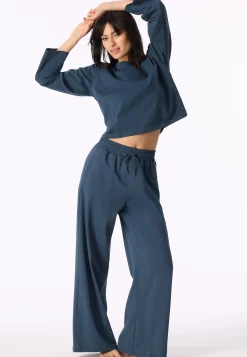 Hose lang Heavy Single Jersey deep blue - Mix+Relax