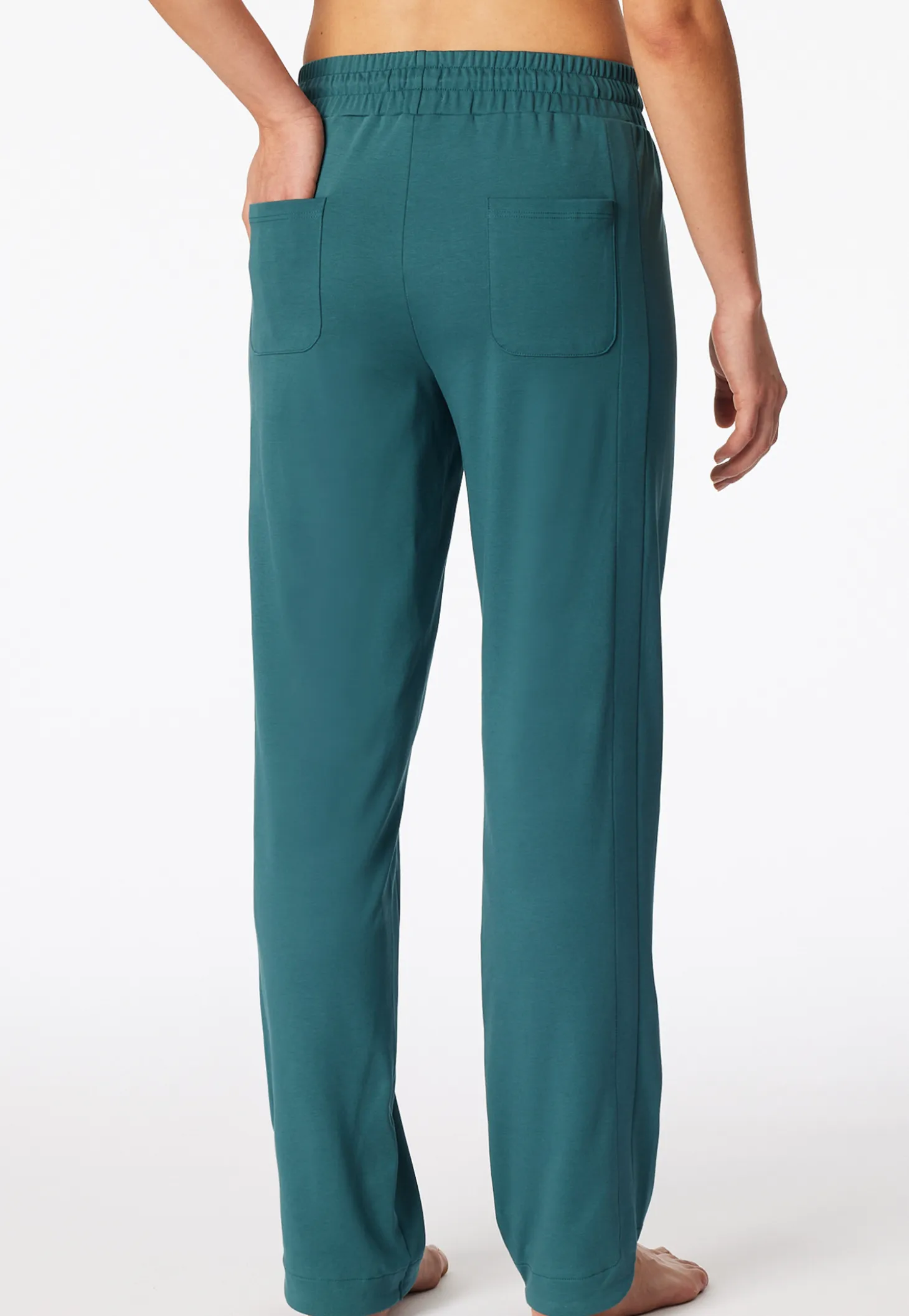 Hose lang merzerisierter Interlock grün - Mix+Relax