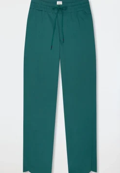 Hose lang merzerisierter Interlock grün - Mix+Relax