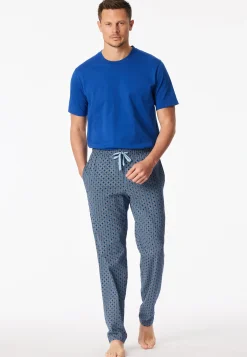 Hose lang pacific blue bedruckt - Mix+Relax