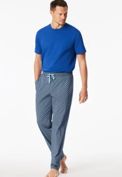 Hose lang pacific blue bedruckt - Mix+Relax