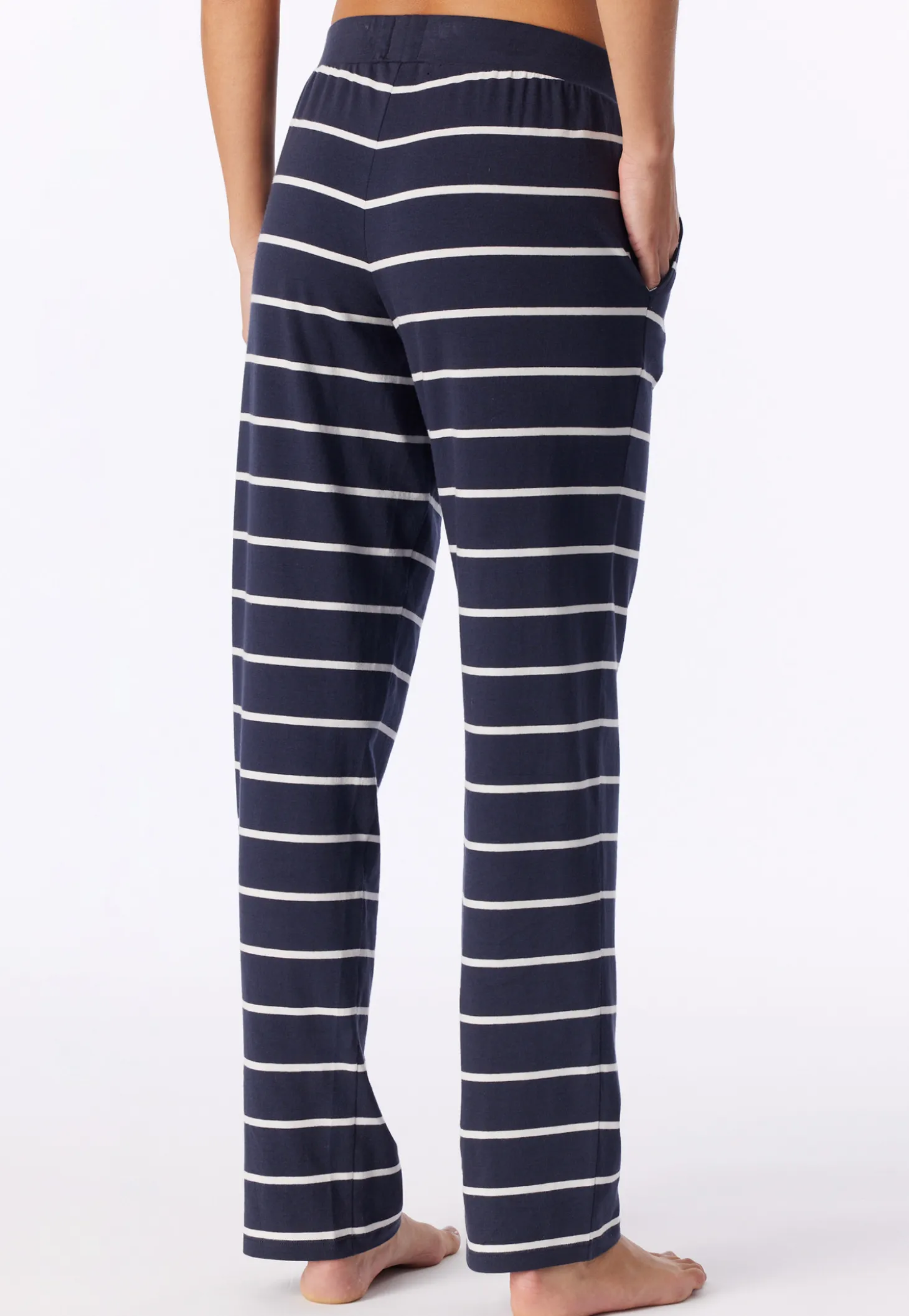 Hose lang Streifen dunkelblau - Mix+Relax