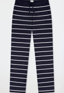 Hose lang Streifen dunkelblau - Mix+Relax