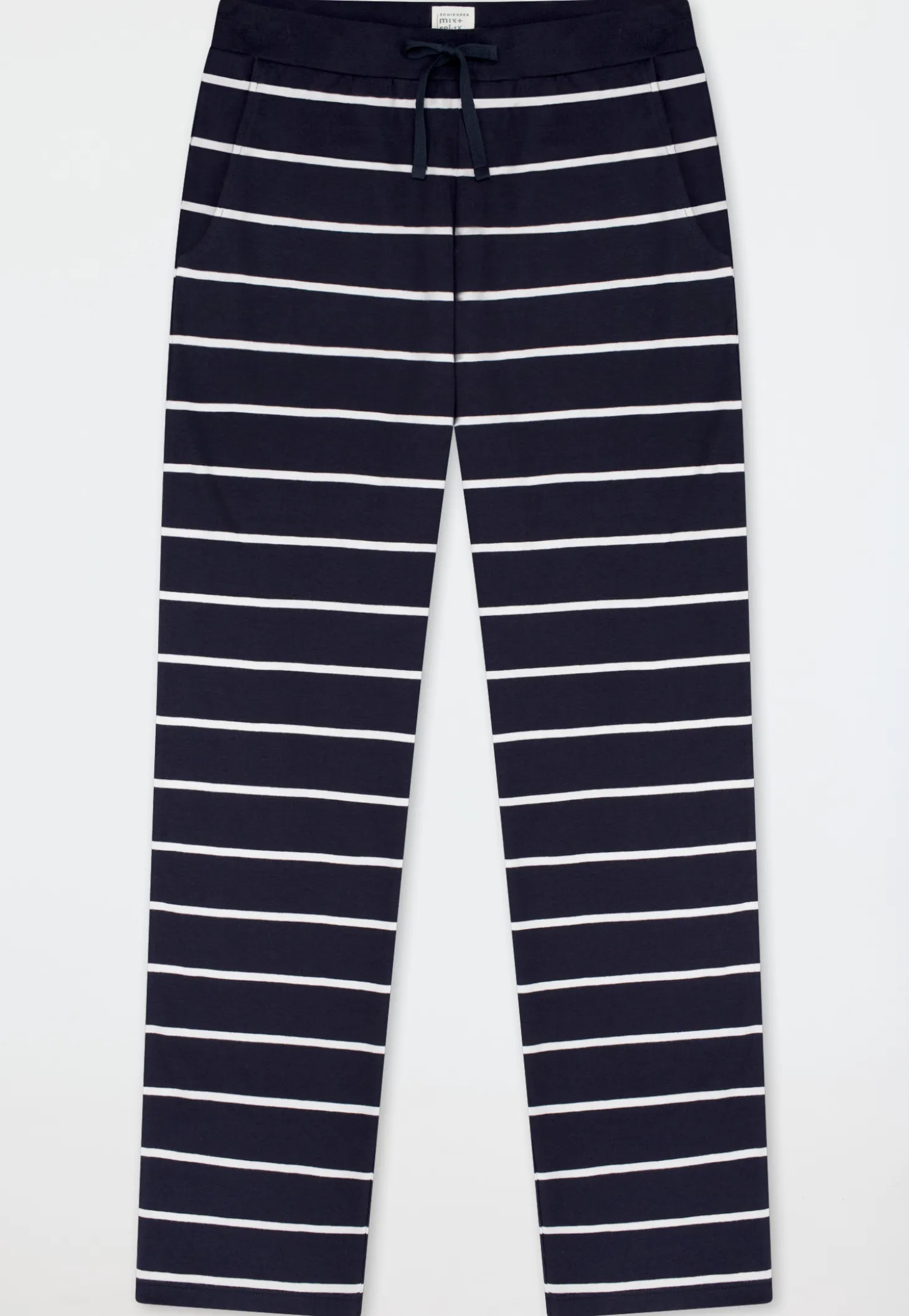 Hose lang Streifen dunkelblau - Mix+Relax