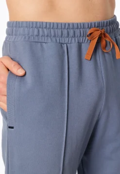 Hose lang Sweat-Qualität blaugrau - Mix+Relax