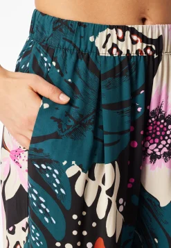 Hose lang Viskose-Webware Blumen multicolor  Mix+Relax