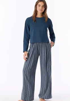 Hose lang Viskose-Webware Streifen multicolor  Mix+Relax