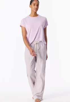 Hose lang Viskose-Webware Streifen multicolor  Mix+Relax