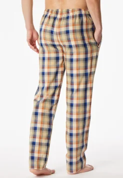 Hose lang Webware beige kariert - Mix+Relax