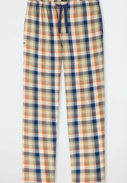 Hose lang Webware beige kariert - Mix+Relax