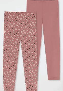 Leggings 2er-Pack Animal-Print malve - 95/5