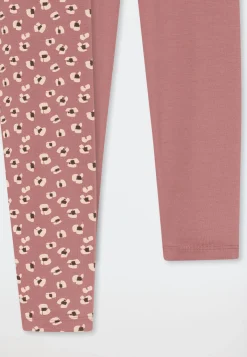 Leggings 2er-Pack Animal-Print malve - 95/5